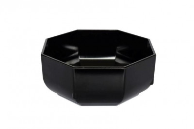 Miska na salát černá osmihran, melamin 195x75mm - Gastro příslušenství - CATERING Servírovací podnosy, misky, vaničky, košíky - CATERING misky