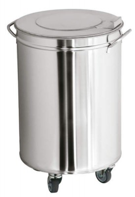 Koš s poklopem (75 litrů, ⌀450mm, v=630 mm) - Gastro příslušenství - Odpadkové koše - Nerezové koše