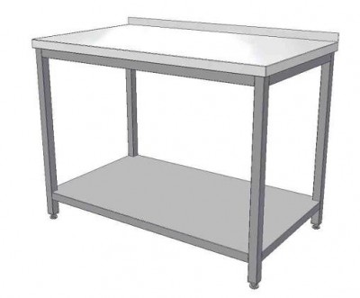 Nerezový pracovní stůl s policí 1300x800x850 - Nerezové pracovní stoly - Pracovní stoly - Pracovní stoly hloubky 800