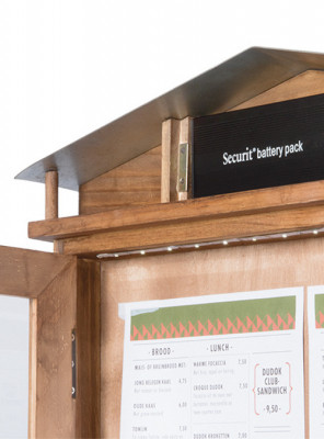Securit® LED osvětlená tabule, pozink, desén mahagon - Barový, restaurační servis a hotelové doplňky - LED nabídkové tabule - Nabídkové tabule