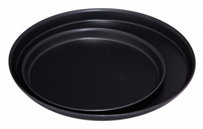 Plech na pizzu Ø 360mm, výška 25mm, černá ocel - Pizza pece Hnětače - Příslušenství pro pizzerie - Plechy na pizzu