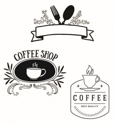 Securit® Šablony na sklo 42x59,4 cm COFEE - Barový, restaurační servis a hotelové doplňky - Popisovače na tabuli a sklo - Šablony