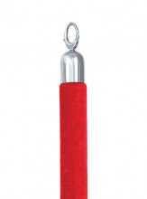 Securit® Ozdobný provaz CLASSIC s chromovanými koncovkami, červená 150cm - Barový, restaurační servis a hotelové doplňky - Vymezovací systém
