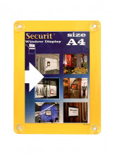 Securit® Rámeček na sklo na plakát A4 odolný proti UV záření - oboustranný žlutý - Barový, restaurační servis a hotelové doplňky - Nabídkové tabule na sklo