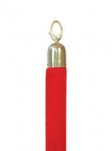 Securit® Ozdobný provaz CLASSIC se zlatými koncovkami, červená 150cm - Barový, restaurační servis a hotelové doplňky - Vymezovací systém