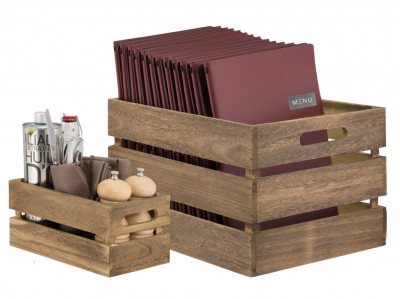 Securit® Dřevěný box na jídelní lístky 21x33x24,2 cm - Barový, restaurační servis a hotelové doplňky - Jídelní lístky - Boxy na jídlení lstky