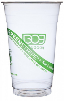 GreenStripe Cold Cup 590ml PLA eko kelímek na nápoje, 50ks (4,50 za kus) - Eko jednorázové nádobí a obaly - Eko kelímky - Eko Kelímky na studené nápoje
