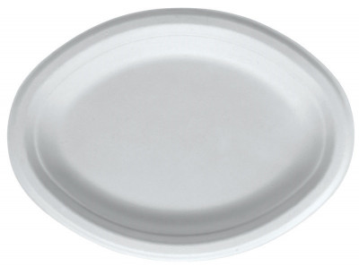 Bagasse EKO Talíř ovál 254x190mm, 50ks - Eko jednorázové nádobí a obaly - Bagasse Talíře z cukrové třtiny