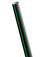 EKO PLA Brčko na koktejl černé se zeleným proužkem 197mm, Ø8mm, 300ks - Eko jednorázové nádobí a obaly - Eko příbory, brčka