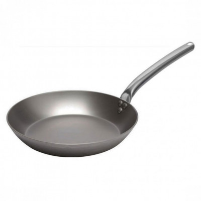 Ocelová pánev de Buyer Carbone plus 24cm nerezová rukojeť - Hrnce, Pekáče, Pánve - Pánve - Pánve ocelové a kované