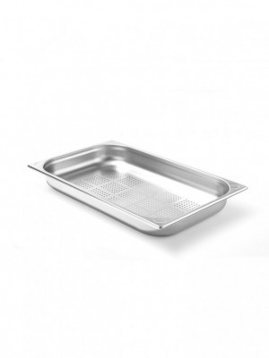 Gastronádoba GN 1/1-65 perforovaná nerez Kitchen Line HENDI 807125 - Gastronádoby, Nerezové nádobí - Gastronádoby - Gastronádoby Nerezové děrované