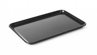 Podnos černý melamín 300x190x17mm do chladících i vyhřívaných vitrín -20 až 70°C - Gastro příslušenství - CATERING Servírovací podnosy, misky, vaničky, košíky - CATERING tácy, podnosy