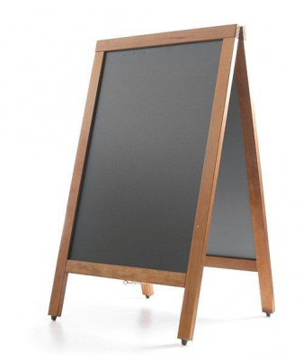 Nabídková stojanová tabule áčková 500x850mm černá, dřevěný rám - Barový, restaurační servis a hotelové doplňky - Nabídkové tabule Áčkové