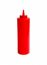 Láhev dávkovací 0,7l plast červená na kečup, dressing - Dávkovače