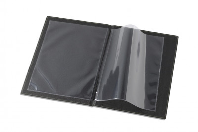 Náhradní obaly k jídelním lístkům, A4, 4 zobrazené strany, 10 ks - Barový, restaurační servis a hotelové doplňky - Jídelní lístky - Menu Holder Inserts Náhradní obaly