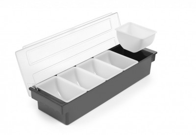 Box na ingredience s 5 nádobkami 495x160x100mm - Bar - Barmanské potřeby