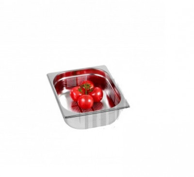 Gastronádoba GN 1/2 - 100mm nerezová děrovaná OPTINOX - Gastronádoby, Nerezové nádobí - Gastronádoby - Gastronádoby Nerezové děrované