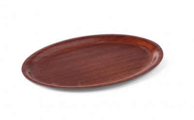 Protiskluzový podnos na kávu ovál 230x160 imitace dřevo - Gastro příslušenství - Výdejní tácy, podnosy