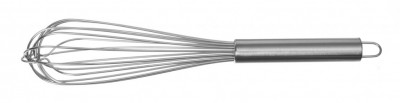 Metla šlehací masívní pevná nerezová s háčkem 500mm, 8 drátů 2,2mm - Cukrářské a pekařské potřeby - Metly, štětce, papír, odměrky - Cukrářské metly