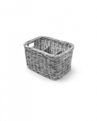 Košík na příbory a kořenky, 4 přihrádky šedý 260x180x150mm - Gastro příslušenství - CATERING Servírovací podnosy, misky, vaničky, košíky - Bufet, Servírovací koše