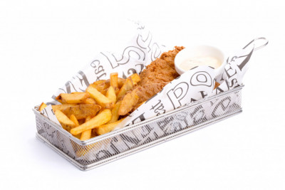 Servírovací nerezový košík mini fritovací koš 275x130x45mm - Gastro příslušenství - CATERING Servírovací podnosy, misky, vaničky, košíky - Bufet, Servírovací koše