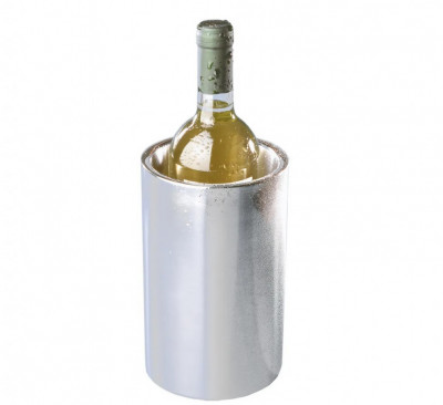 Nerezový dvouplášťový chladič na víno pr. 120mm, výška 180mm - Bar - Barmanské potřeby