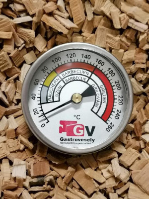 Teploměr do udírny TR60, 0-260°C, délka stonku 100mm - Gastro příslušenství - Teploměry, Stopky, Váhy - Teploměry