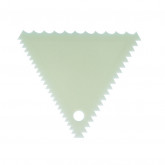 Cukrářská karta - stěrka bílá hřeben trojúhelník 105x105x105mm - Cukrářské a pekařské potřeby - Metly, štětce, papír, odměrky