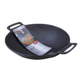 Litinová wok pánev 6,5lit, 35,5×10cm - Hrnce, Pekáče, Pánve - Pánve