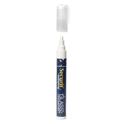 Securit® Silný voděodolný popisovač, šířka hrotu 2 - 6 mm / 2 ks v balení, White   (BL-SMA610-WT) - Barový, restaurační servis a hotelové doplňky - Popisovače na tabuli a sklo - Popisovače 2-6mm