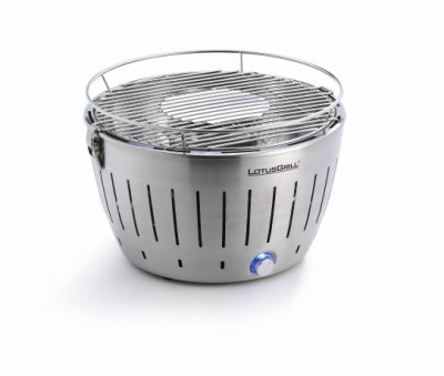 LotusGrill Classic Stainless steel vč. tašky + 1 sada baterií + 1kg uhlí + 1 gel - - Bezkouřové grily Lotus - Grilly