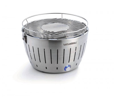 LotusGrill Classic Stainless steel vč. tašky + 1 sada baterií + 1kg uhlí + 1 gel - - Bezkouřové grily Lotus - Grilly