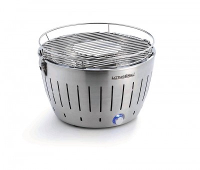 LotusGrill Classic Stainless steel vč. tašky + 1 sada baterií + 1kg uhlí + 1 gel - - Bezkouřové grily Lotus - Grilly