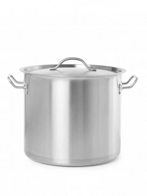 Hrnec střední s poklicí nerez, O40, v=26cm, 32 litrů Budget Line HENDI 832851 - Hrnce, Pekáče, Pánve - Hrnce a kastroly - Hrnce, kastroly nerezové