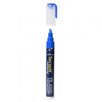 Securit® Silný voděodolný popisovač, šířka hrotu 2 - 6 mm, 1ks Blue - Barový, restaurační servis a hotelové doplňky - Popisovače na tabuli a sklo - Popisovače 2-6mm