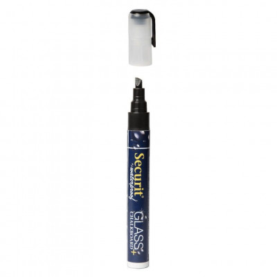 Securit® Silný voděodolný popisovač, šířka hrotu 2 - 6 mm, 1ks Black - Barový, restaurační servis a hotelové doplňky - Popisovače na tabuli a sklo - Popisovače 2-6mm