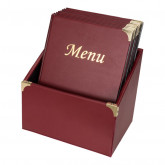 Box s 10 jídelními lístky A4,se 4 vložkami  (celkem 10 stran), nelze přidat dalu - Barový, restaurační servis a hotelové doplňky