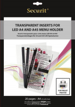Transparentní vložky k tisku v INKOUSTOVÉ tiskárně (20 ks) - Barový, restaurační servis a hotelové doplňky