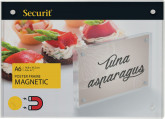 Akrylátový oboustranný A6 rámeček pro vložení plakátku se silnými magnety - Barový, restaurační servis a hotelové doplňky