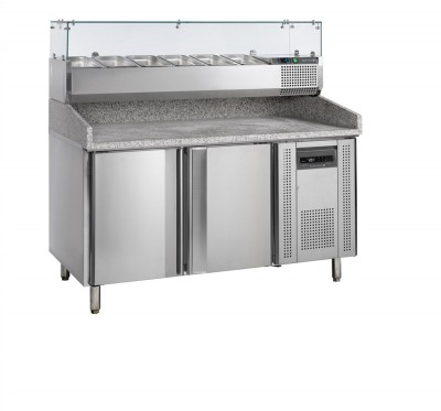 Chladicí pizza stůl s nástavbou TEFCOLD PT 1200 + VK38-150 - Chladicí a Mrazicí zařízení - Chladicí zařízení - Chladicí stoly