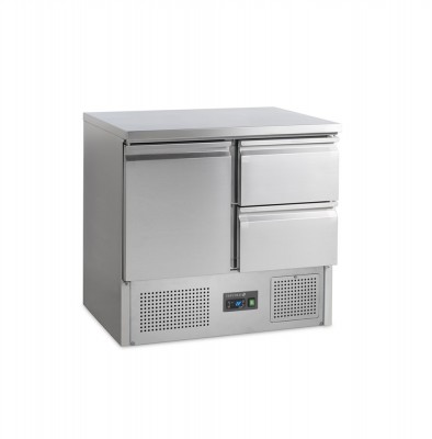 Saladeta 1 dveře + 2 zásuvky nerez TEFCOLD GS91/2 Drawers - Chladicí a Mrazicí zařízení - Chladicí zařízení - Chladicí skříně - plné dveře