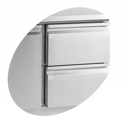 Saladeta s pracovní deskou, 4 zásuvky TEFCOLD GS91/4 Drawers - Chladicí a Mrazicí zařízení - Chladicí zařízení - Chladicí skříně - plné dveře