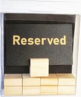 Rezervační tabulky - zlatý popis - Barový, restaurační servis a hotelové doplňky