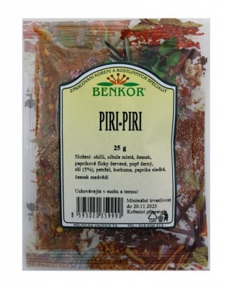 Piri piri 25g kořenící směs BENKOR - - Koření - Kořenící směsi - Kořenící směsi do 100g