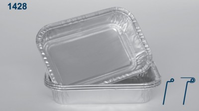 Alu miska hliníková 1428 (108x158x28mm) - Obalový materiál - Alu misky hliníkové