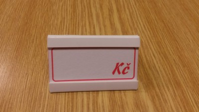 Cenovka stříška 60x35mm - Cenovky - Držáky cenovek