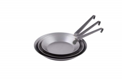 Pánev kovaná černá ocel Ø28cm, hmotnost 0,95kg - Hrnce, Pekáče, Pánve - Pánve - Pánve ocelové a kované