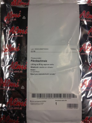 Almi Piknikschmalz 1kg - Škvarková pomazánka papriková - - Koření - Směsi pro masnou výrobu