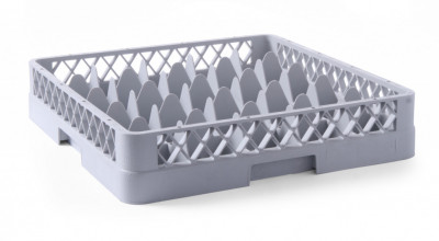 Koš na sklo do myčky nádobí 500x500mm, 25 pozic - Myčky skla a nádobí - Příslušenství k myčkám nádobí - Vozíky a Plastové koše do myček