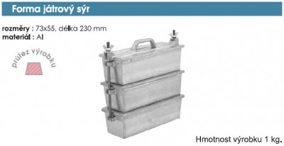 Al forma na Játrový sýr JS 5 - Formy na šunku a masné výrobky - Formy na šunku plné hliníkové